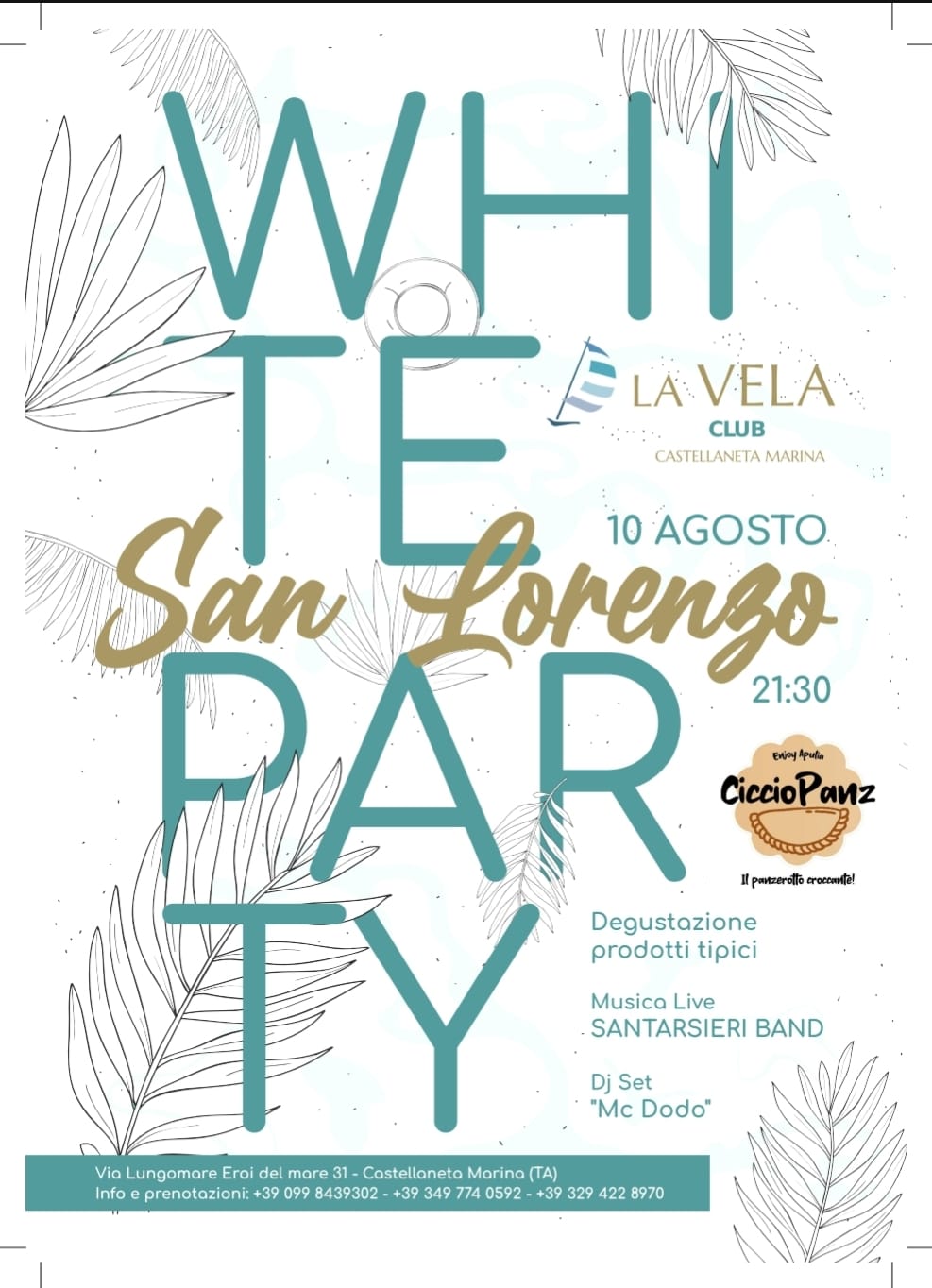 WHITE PARTY- SAN LORENZO